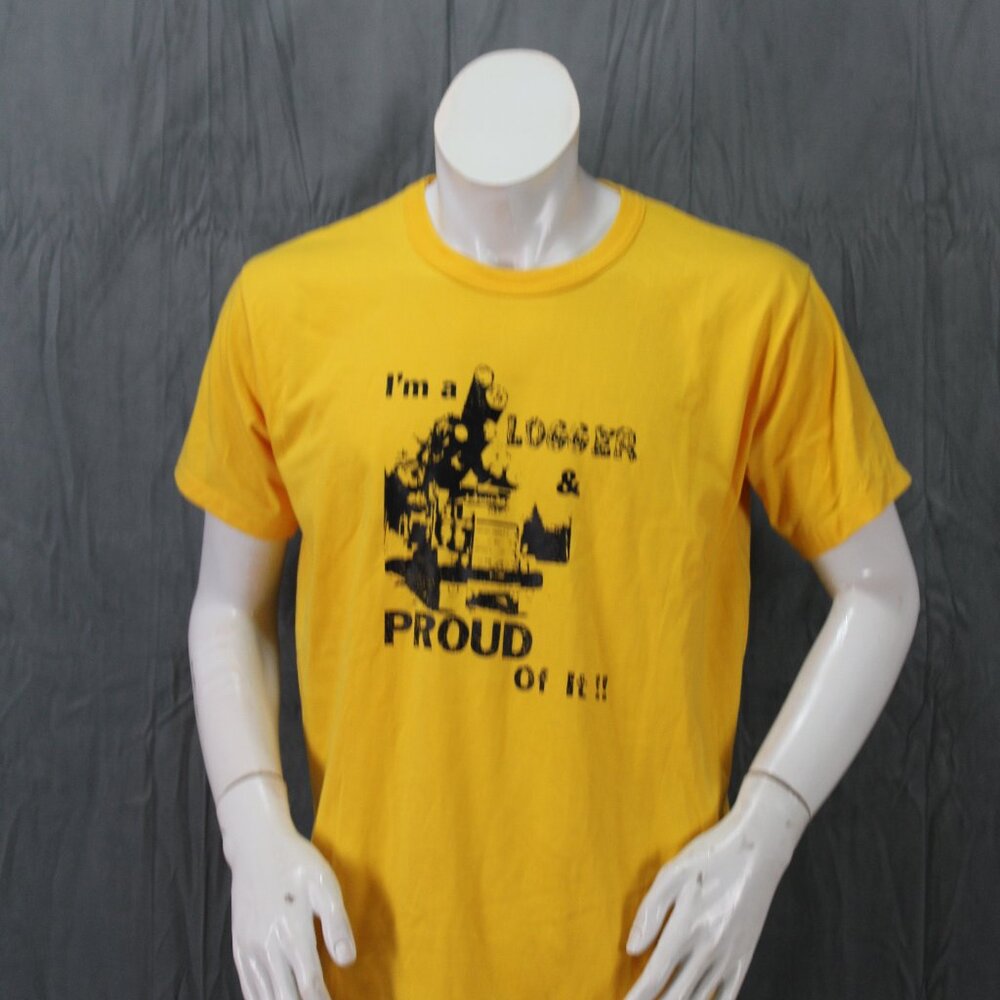 Vintage Graphic T-shirt - Proud to Be a Logger Clayoquat Rendezvous 93 -Men's XL